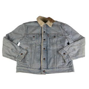 Levi's Ex-Boyfriend Indigo Worn-In Sherpa Denim Jacket Women's Size S - L